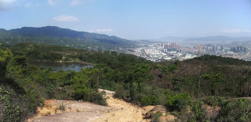 福州马尾城区与闽江沿岸风光